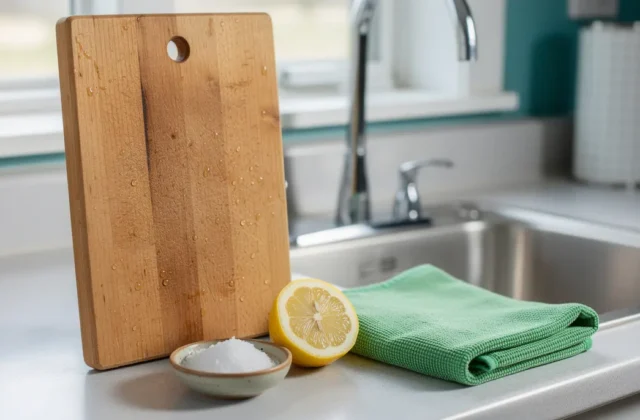 How to Clean and Sanitize a Wooden Cutting Board
